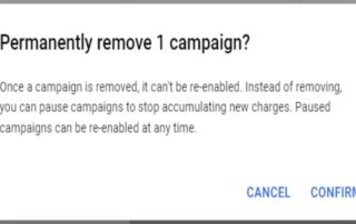 How to delete google ads campaigns