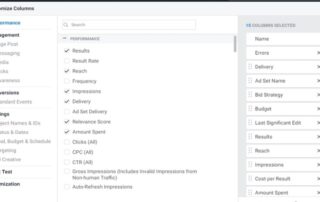 facebook ad metrics header
