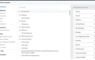 facebook ad metrics header
